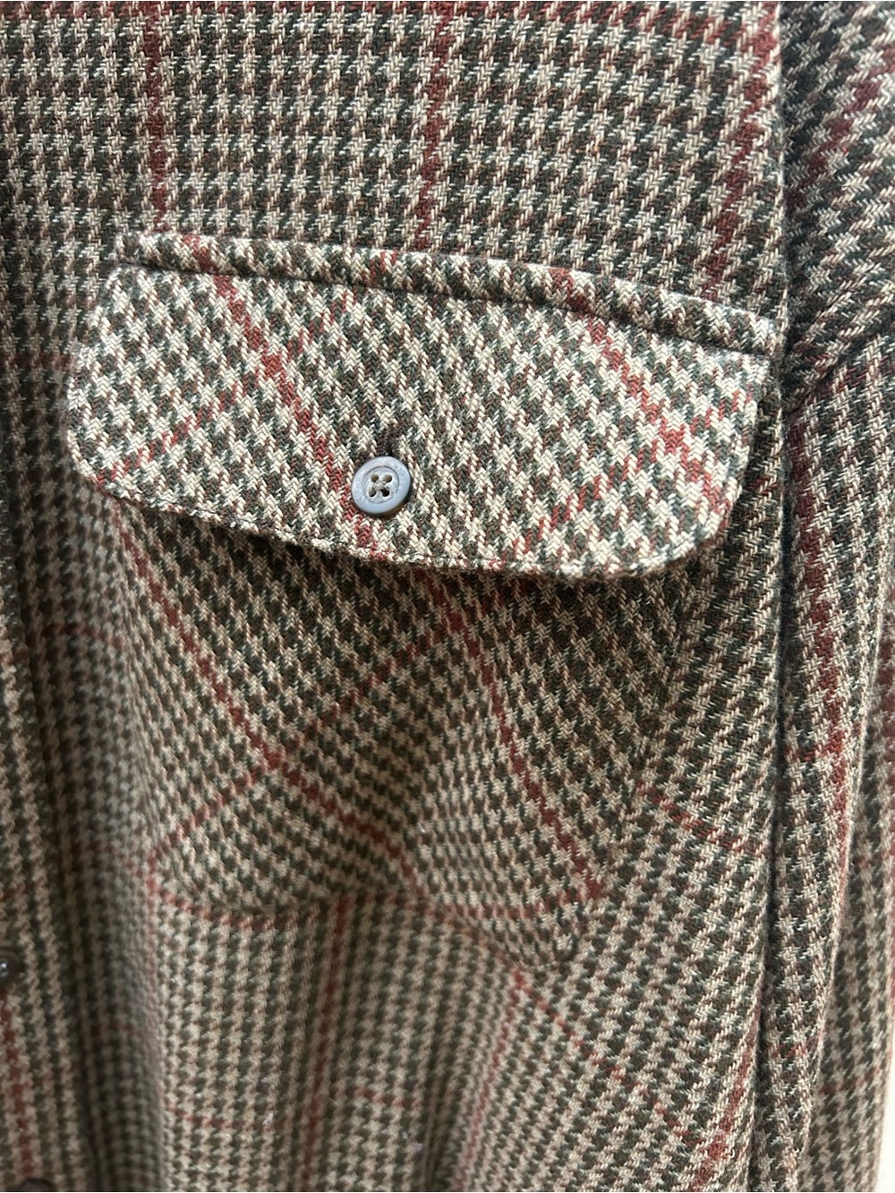 Vintage Banana Republic Brown Button-Down Shirt with suede leather patches - Picture 3 of 9